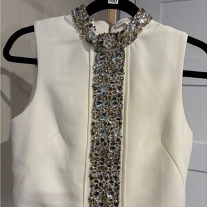 Endless Rose Cream Top with Embellishments Size S. Pre Owned Excellent condition